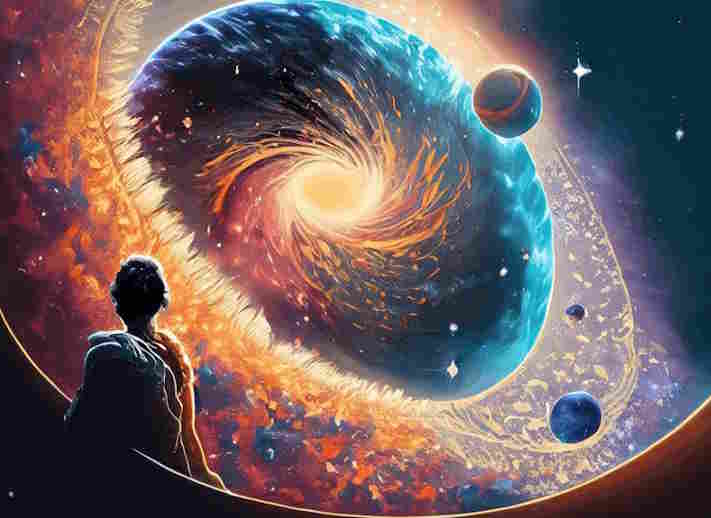 universo astrale in espansione