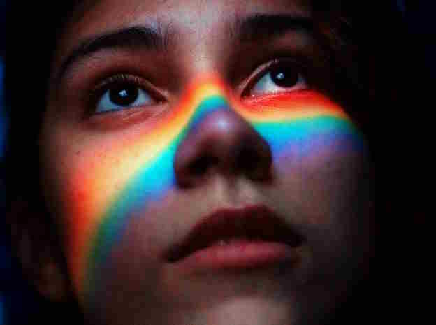 persona che viene guarita dalla luce