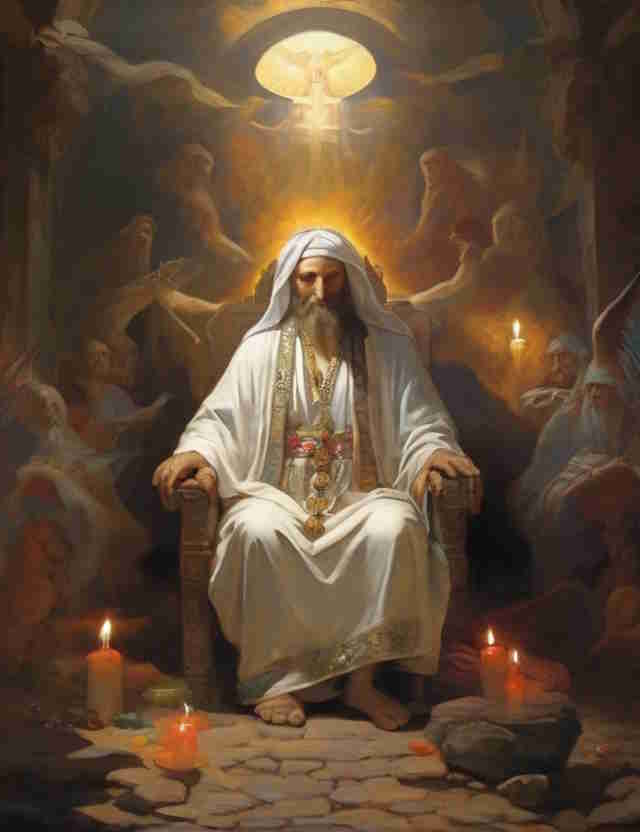 messaggio spirituale channeling santone sulla sedia